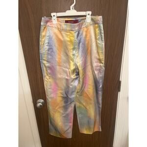 NWT | Sies Marjan Multicolor Satin Willa Cropped Trousers, Size 6